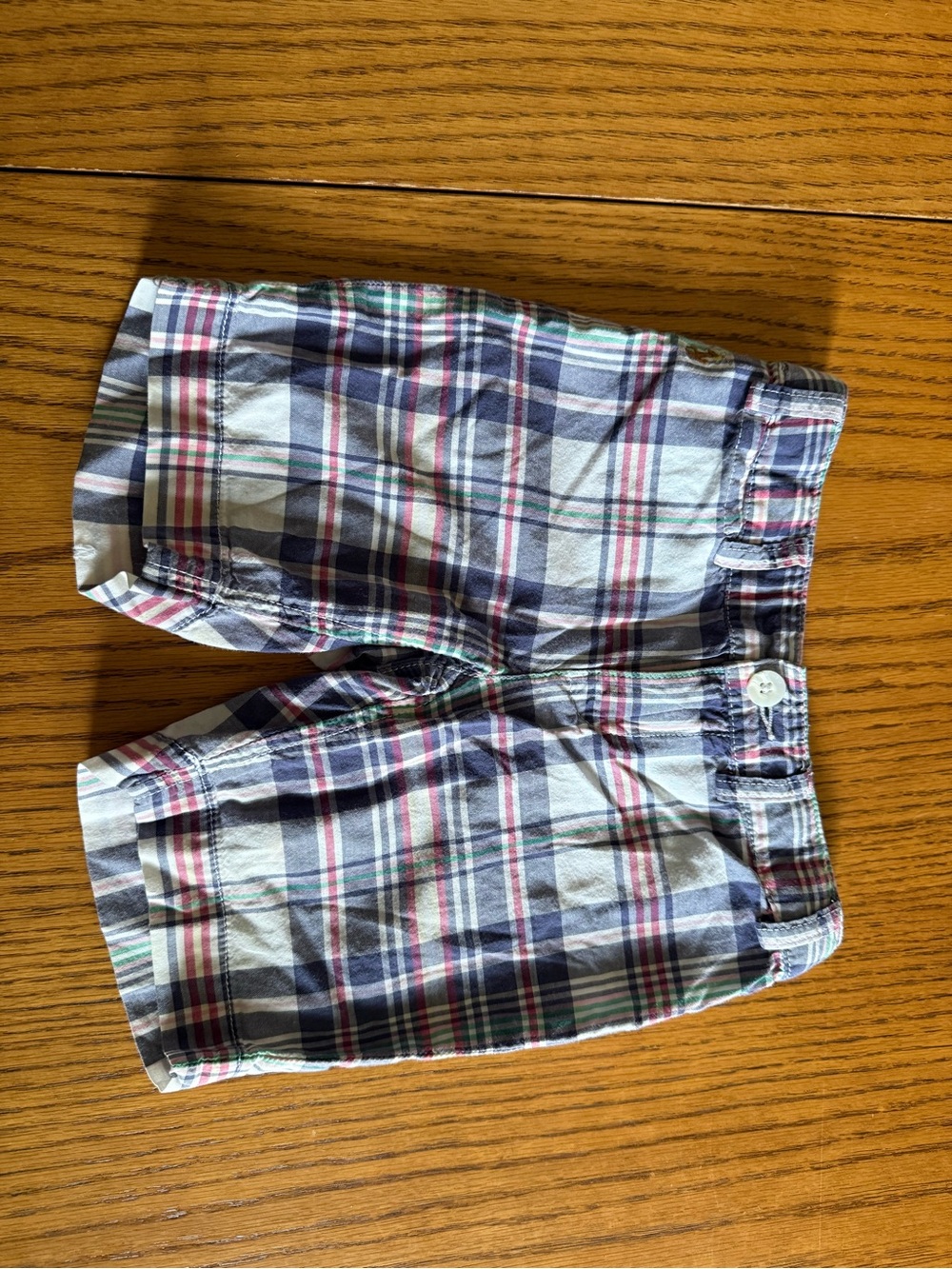 Ralph Lauren Plaid Cotton Shorts - Navy, White Pink & Green
